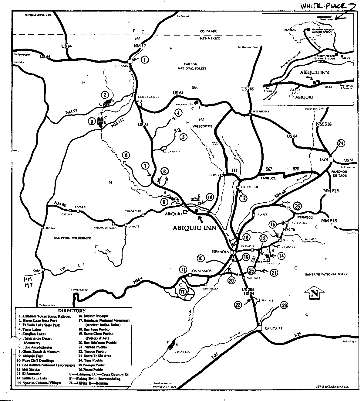 Map of Abiquiu Area